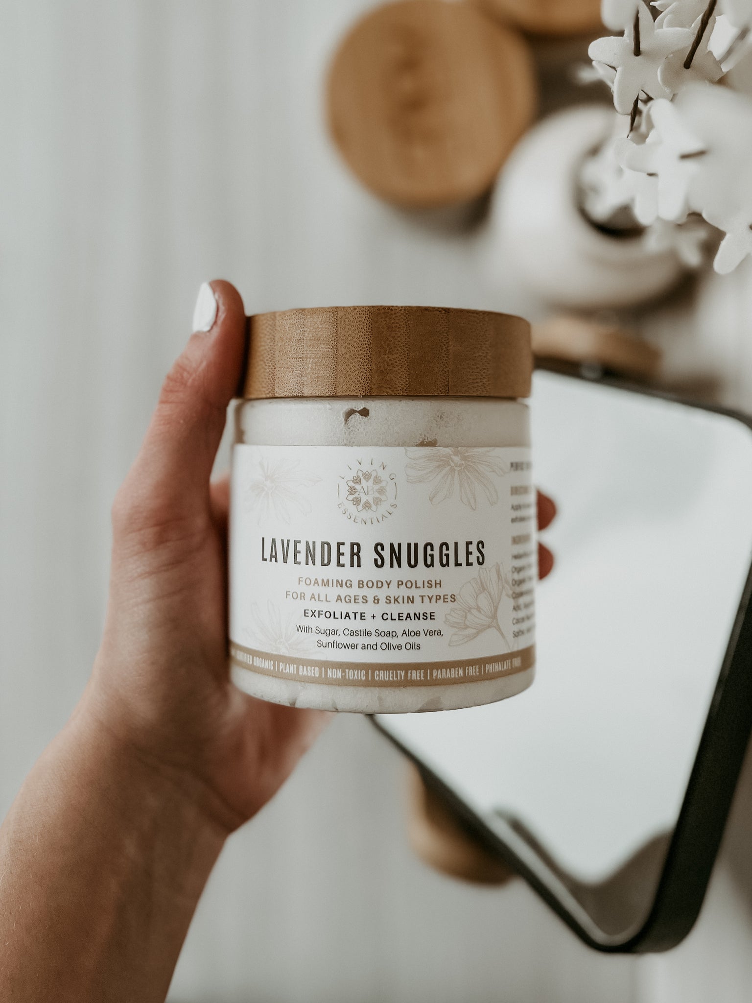 lavender plant foaming Foaming Body Polish: Lavender Snuggles